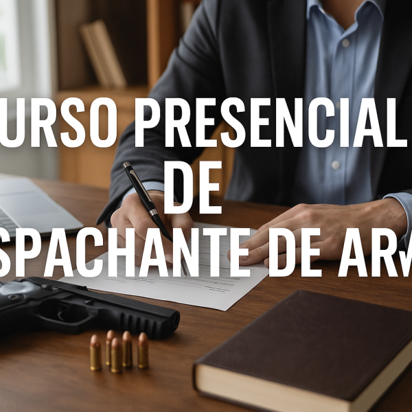 Banner do Curso Presencial de Despachante de Armas no Pilar Clube de Tiro e Caça em Pilar do Sul SP